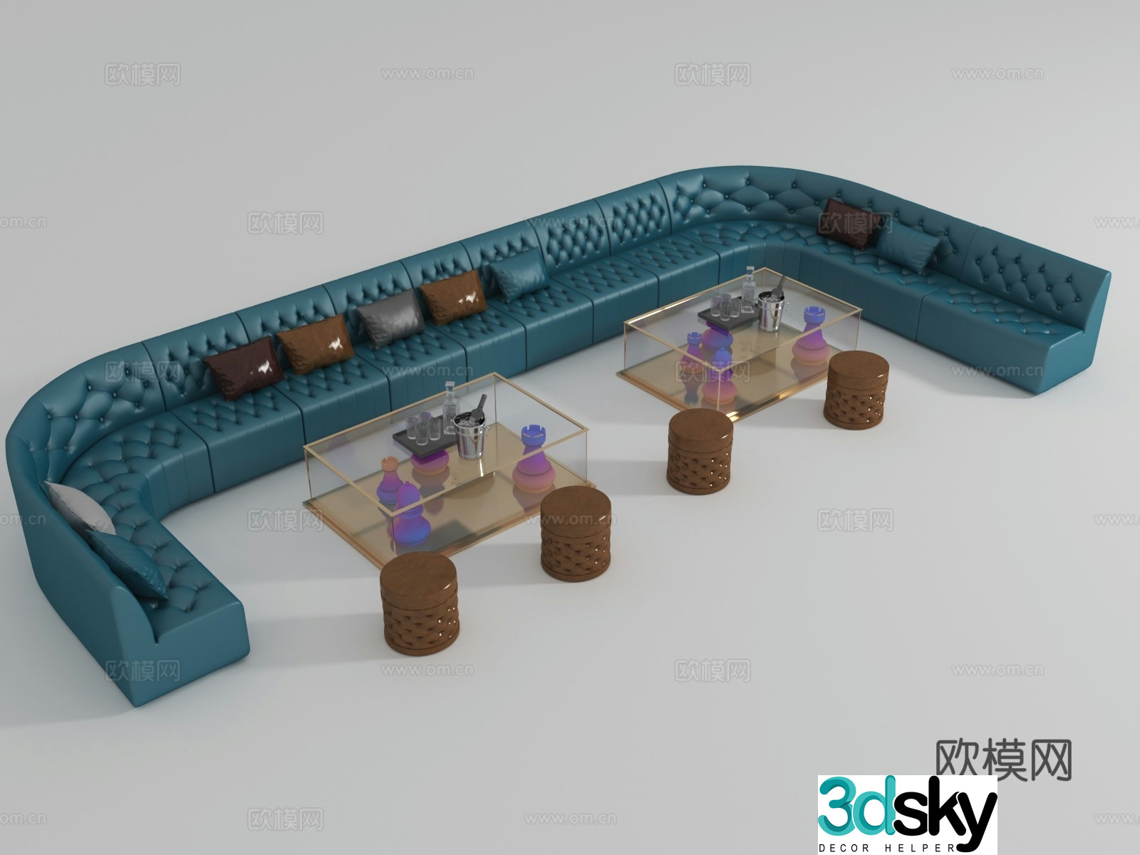 Card seat sofa box card seat 3D model