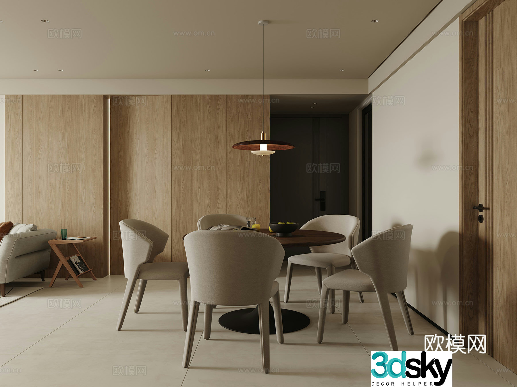 Modern restaurant 3d model