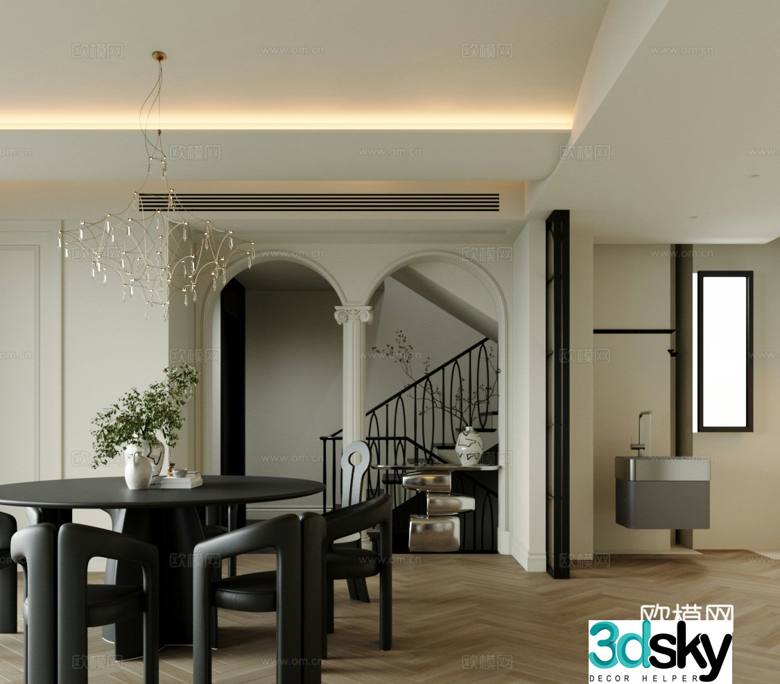 Modern restaurant 3d model