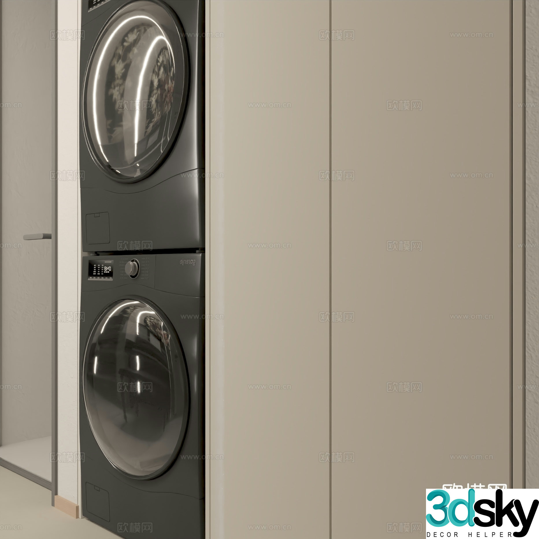 Drum washing machine 3d model