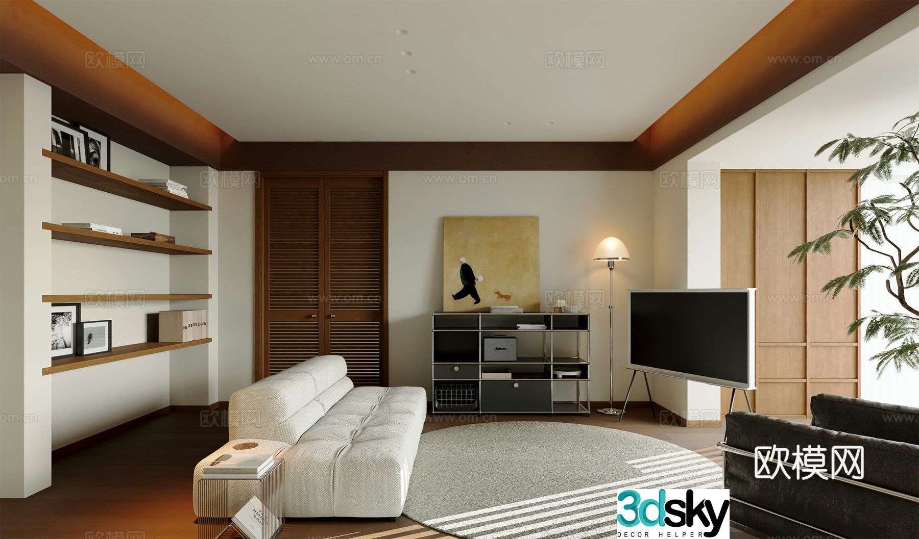 Medieval style living room 3D model
