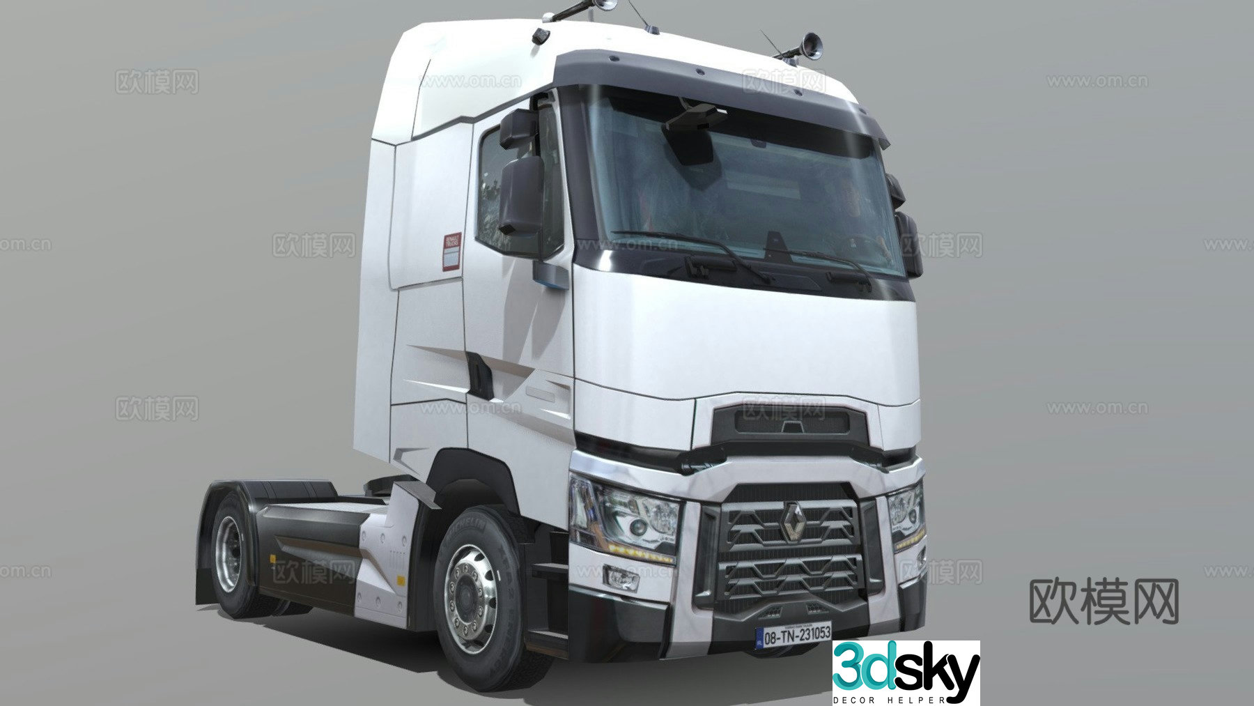 car semi truck 3d model
