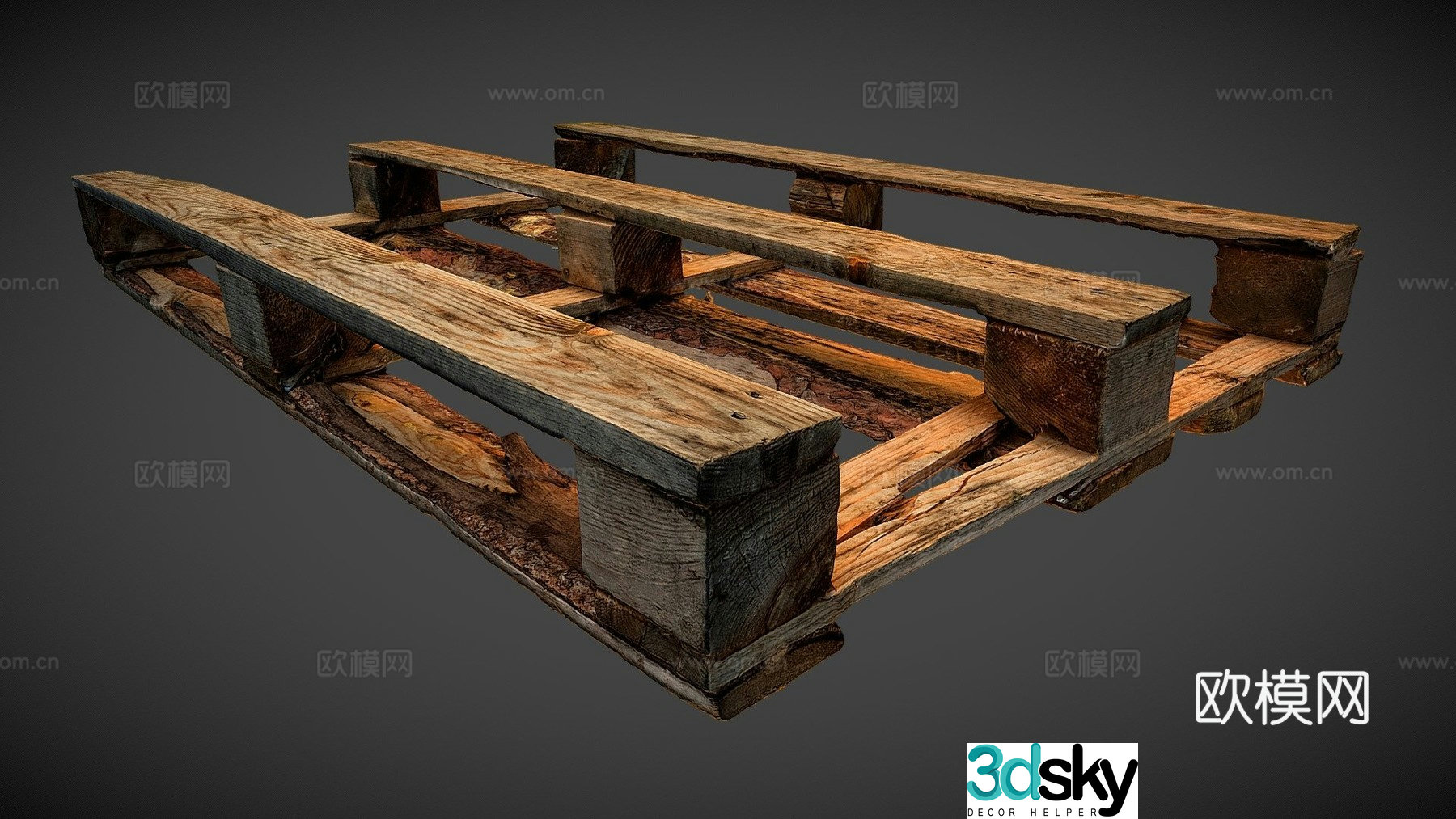wooden pallet 3d model