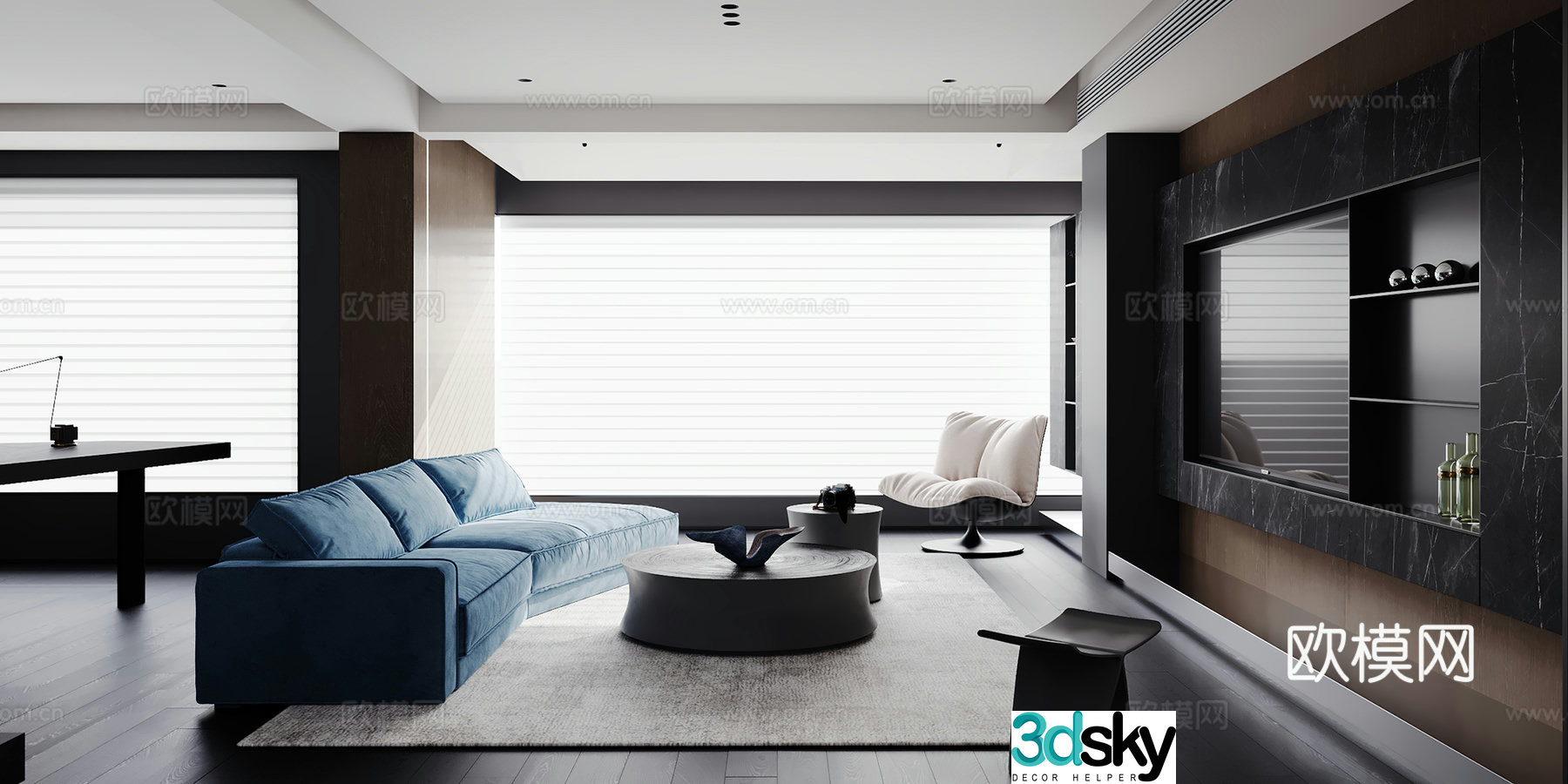 Modern living room 3d model