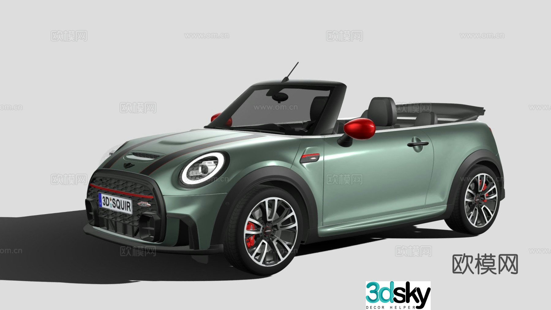 mini car convertible 3d model
