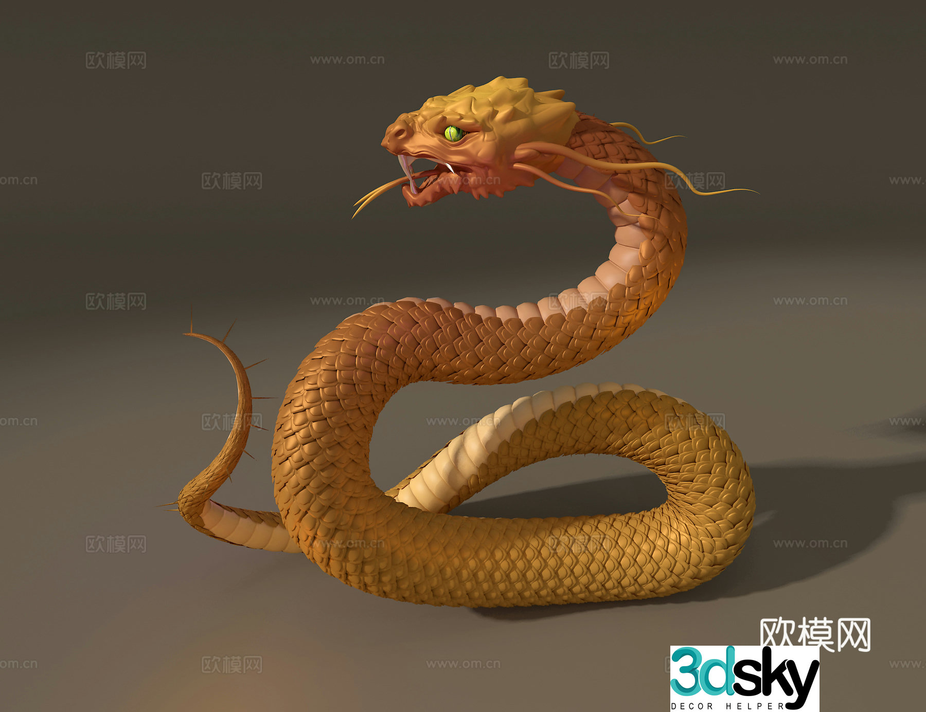 snake 3d model