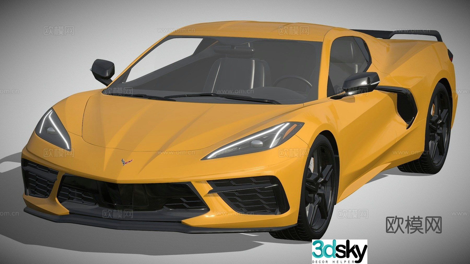 chevrolet car sports car supercar 3d model