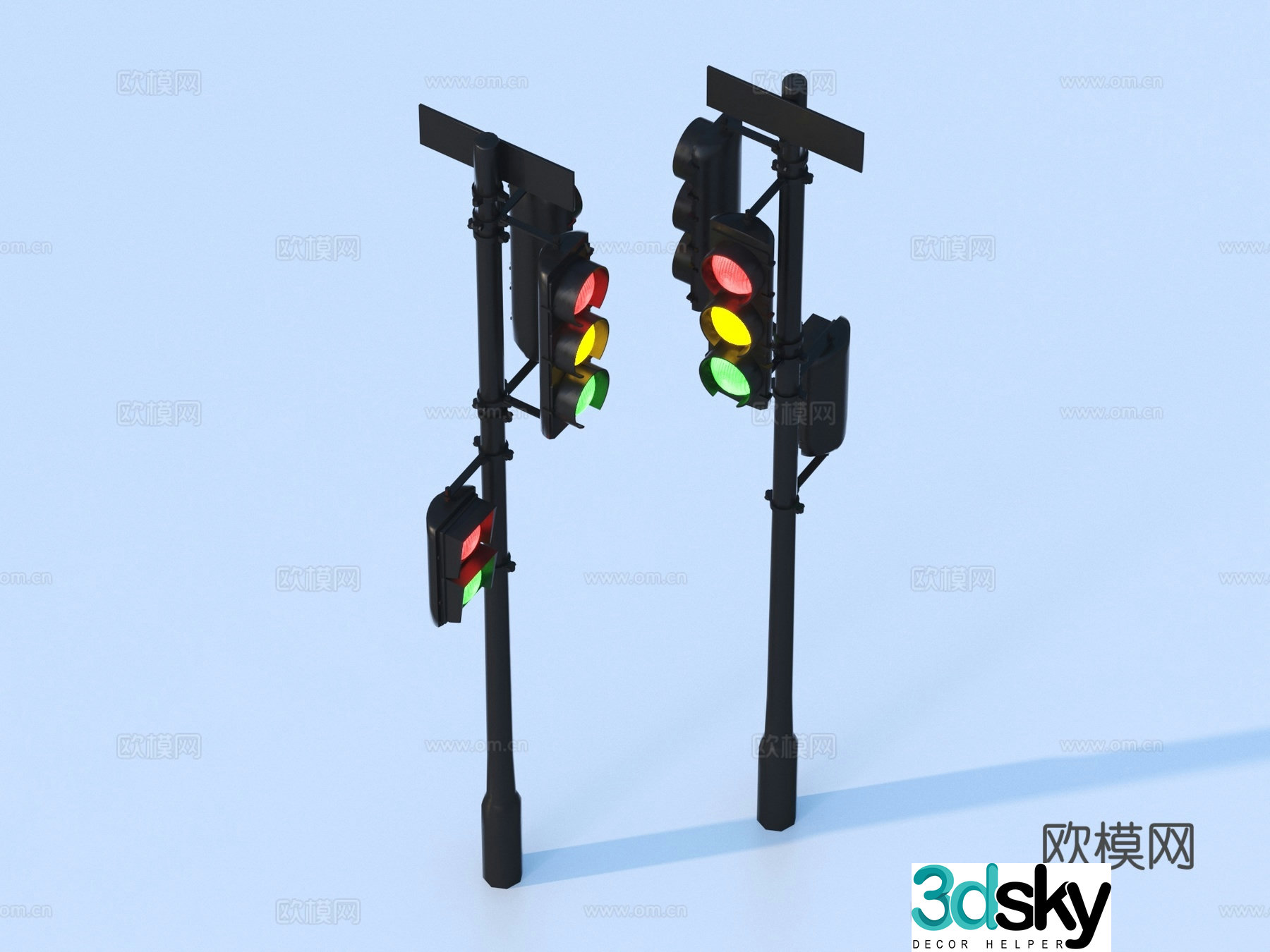 Traffic light Traffic light Indicator light 3d model
