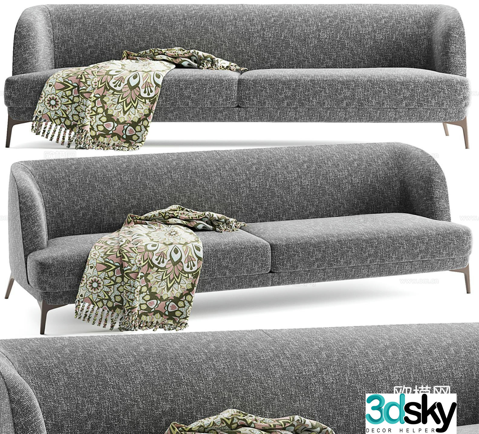 Double sofa 3d model