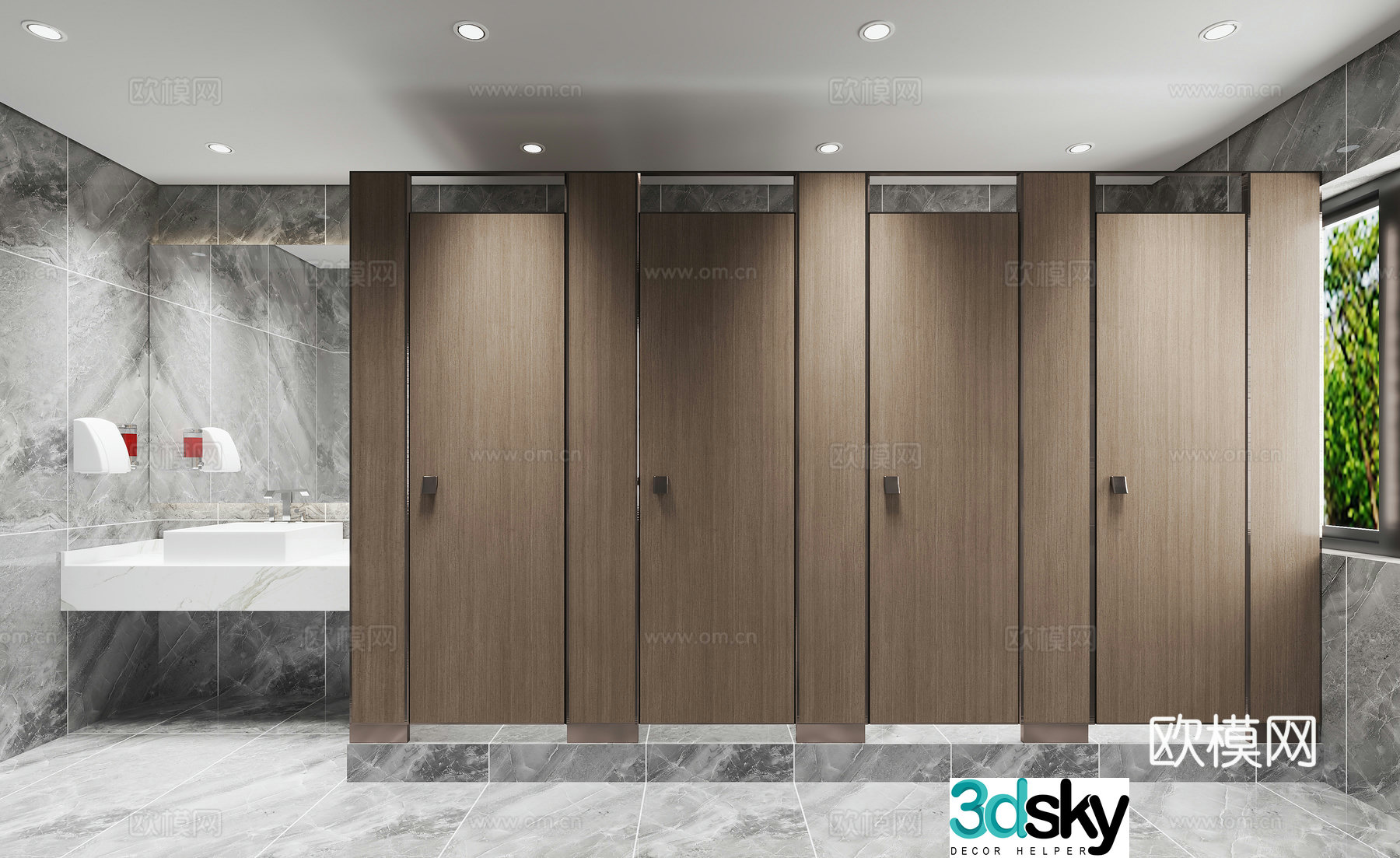 Public restroom Public restroom 3d model