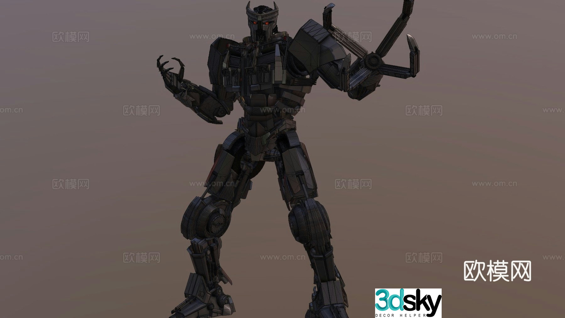 Robot fighter 3d model