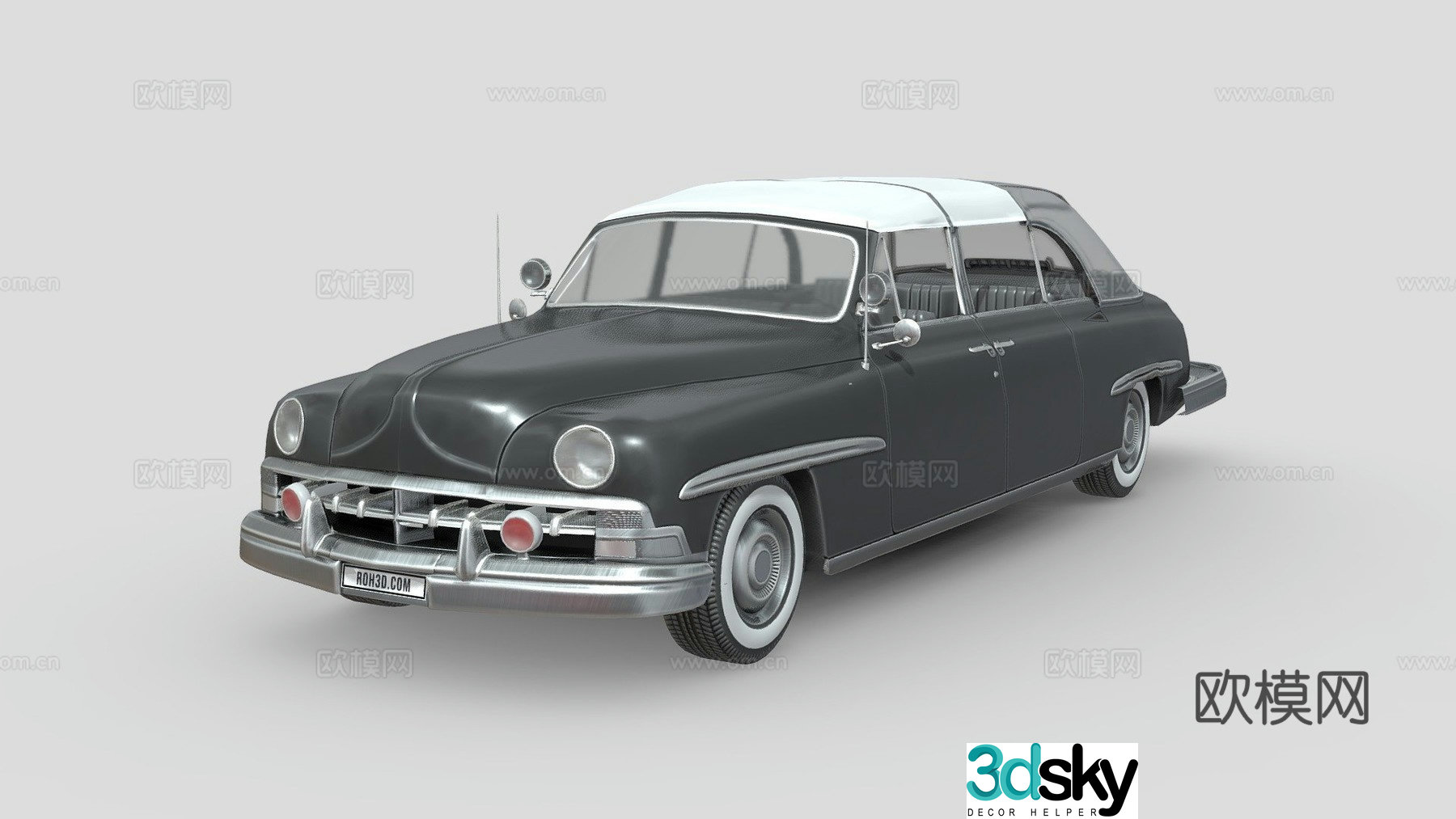 Lincoln car classic car 3d model