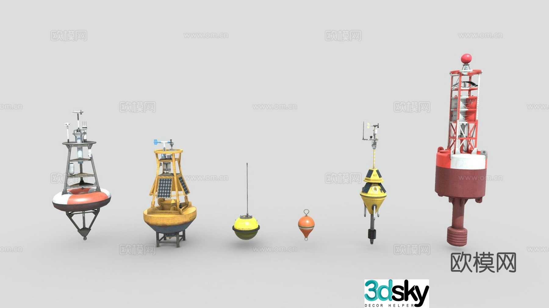 Industrial equipment buoy 3d model