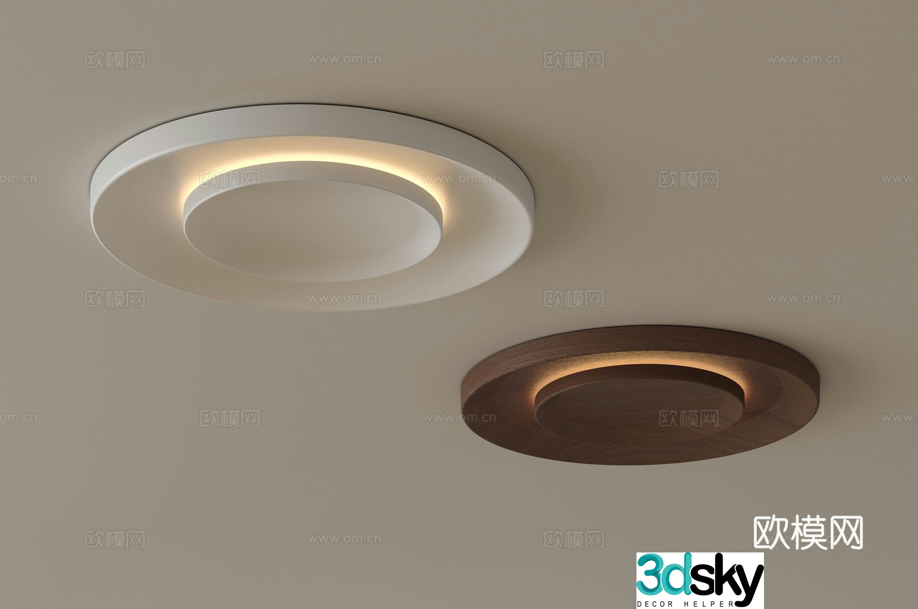 Modern ceiling lamp round ceiling lamp 3d model