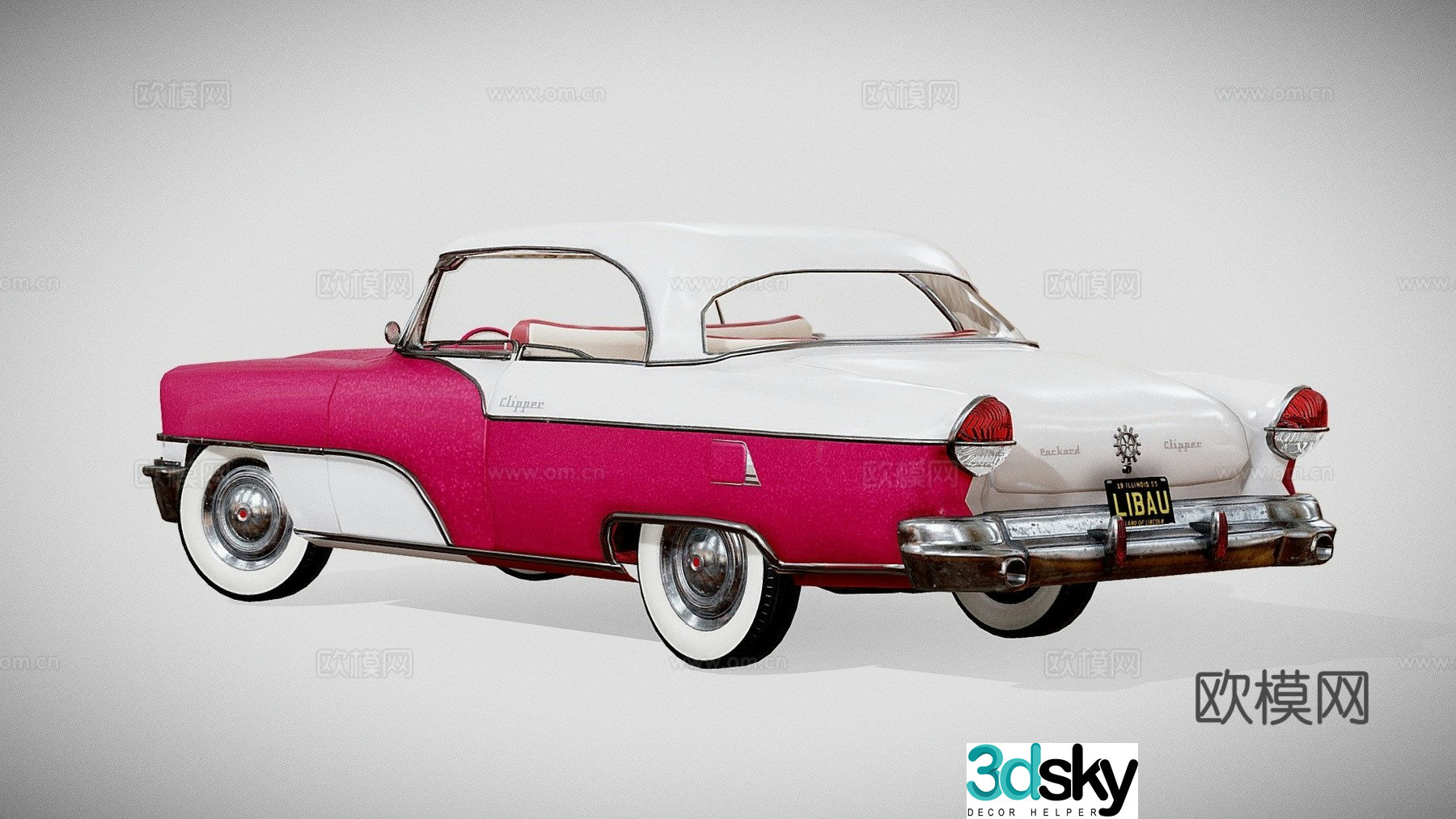 car convertible sedan 3d model