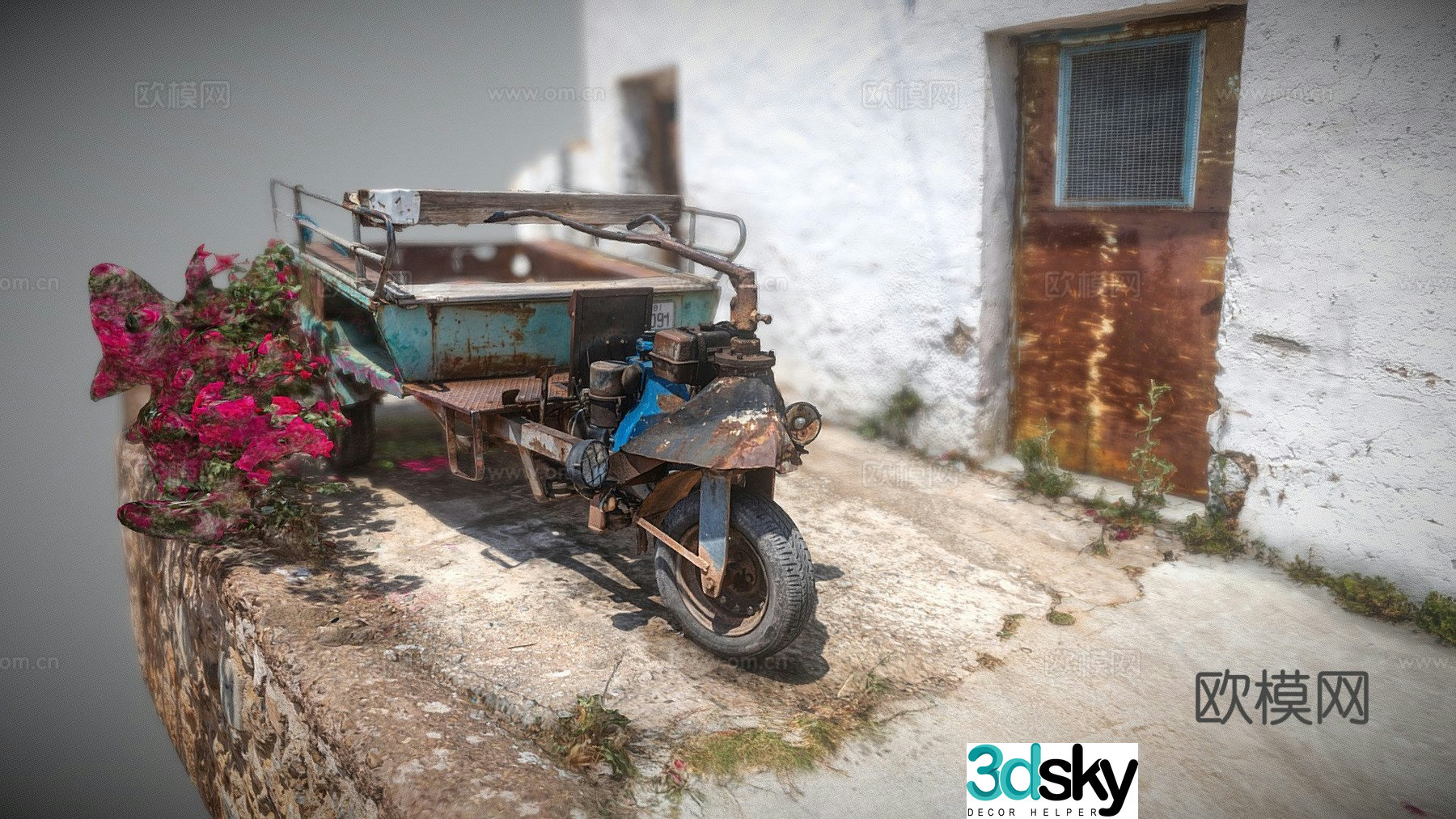 tricycle motorcycle 3d model