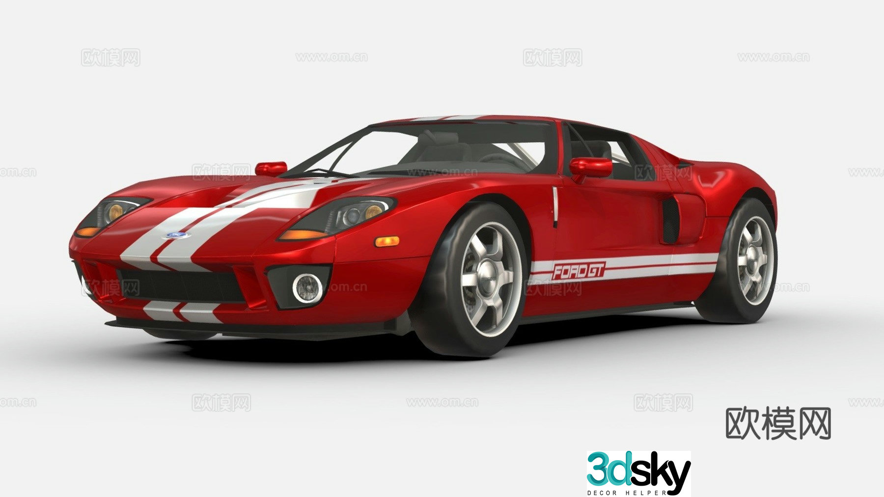 red car supercar 3d model