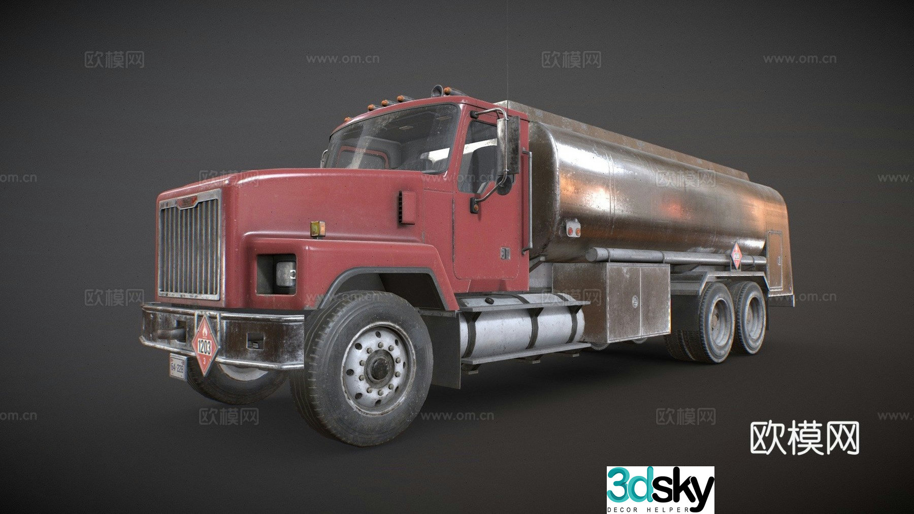 car transporter fuel truck 3d model