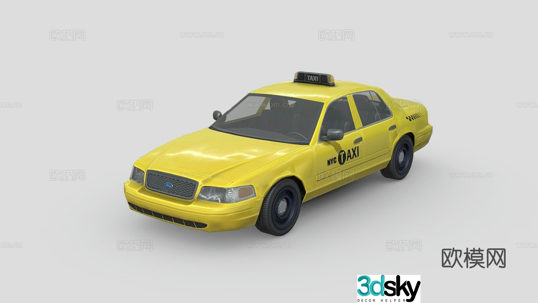new york car taxi 3d model