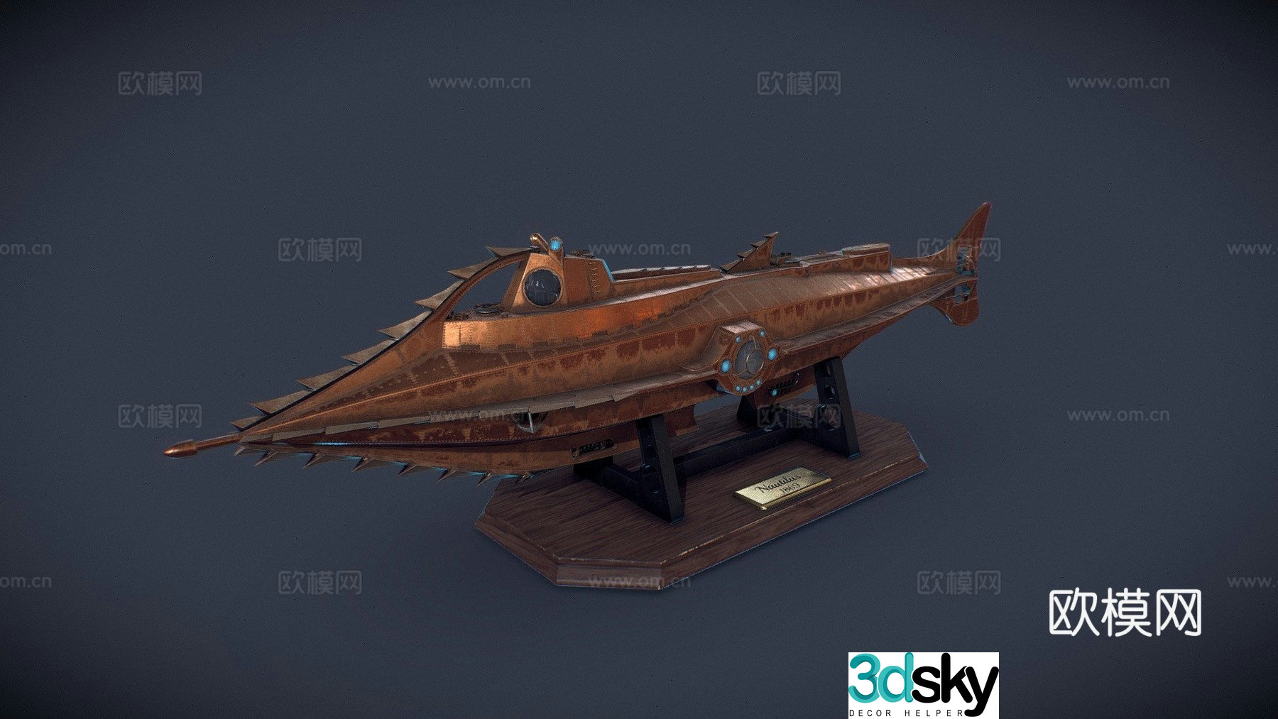 Boat ornaments 3d model