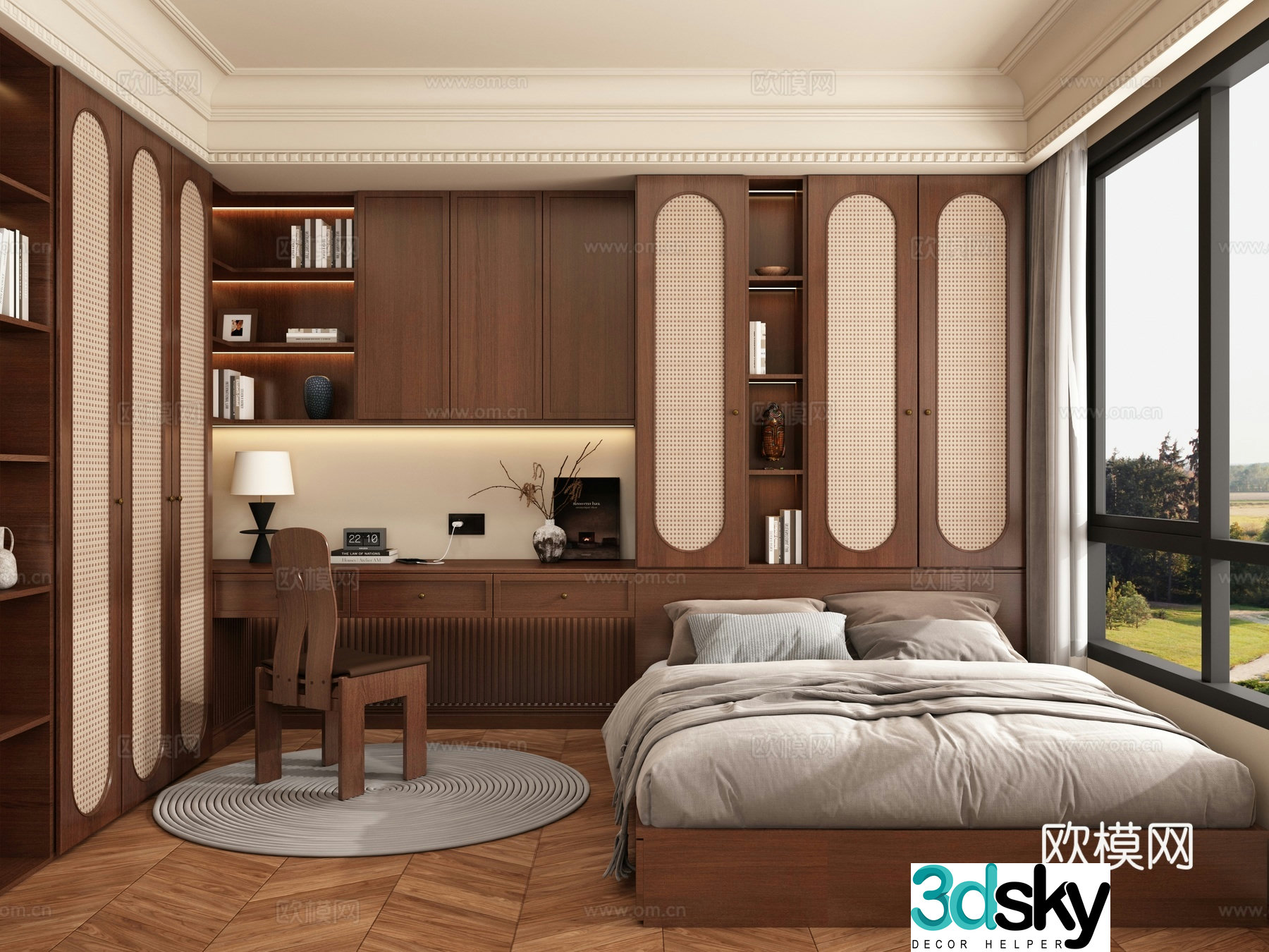 3d model of tatami bedroom and second bedroom