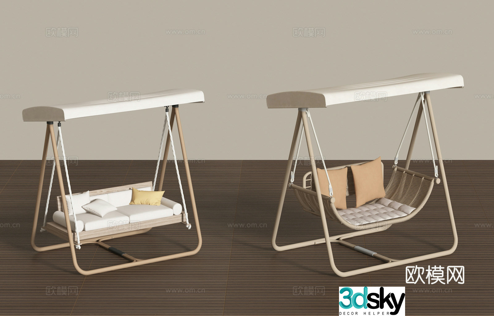 Modern hanging chair swing chair cradle chair 3d model
