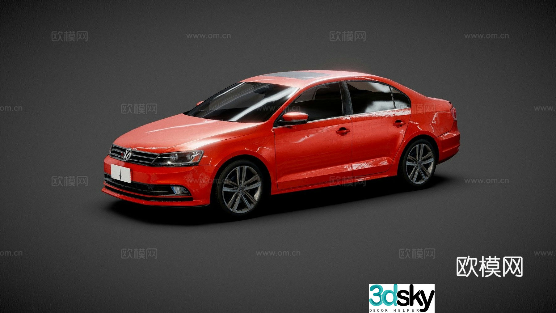 Volkswagen Jetta car sedan 3d model