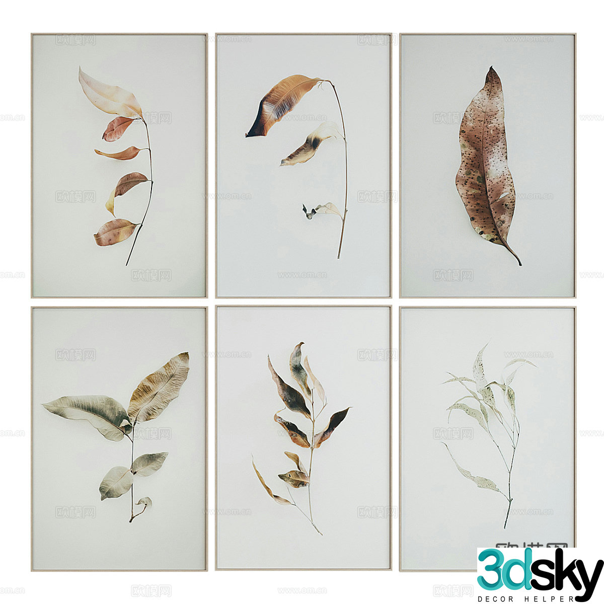 Plant hanging painting 3d model