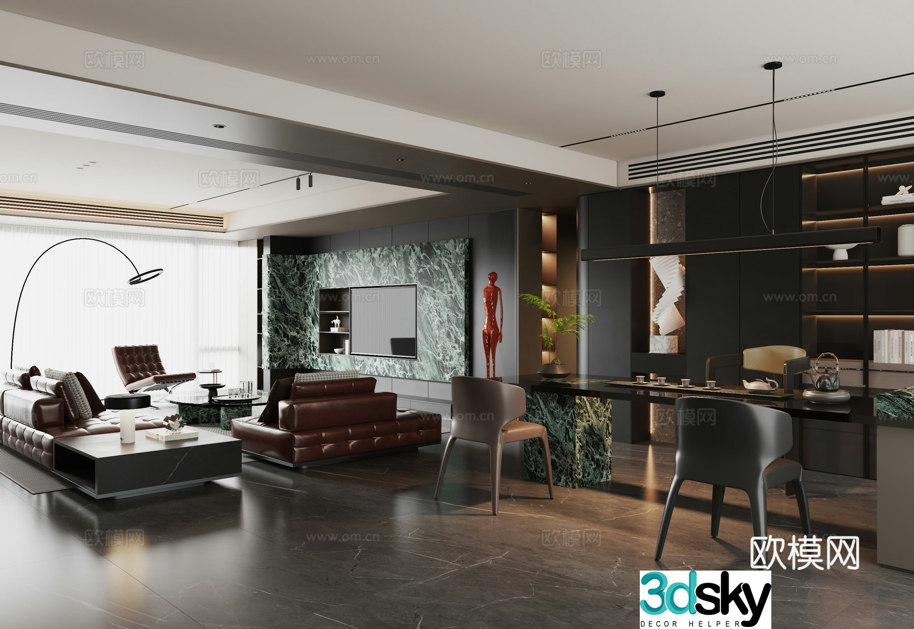 Italian restaurant 3d model