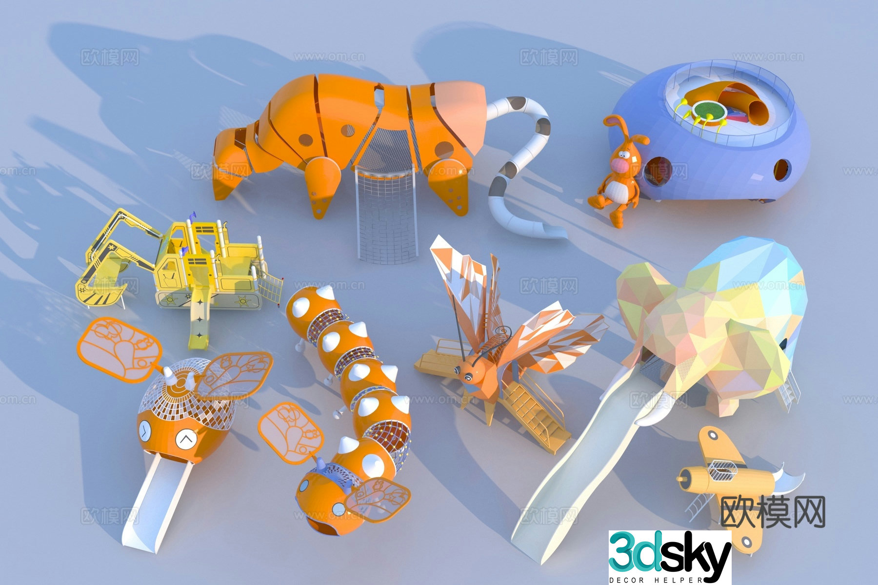 Children’s play equipment slide 3d model