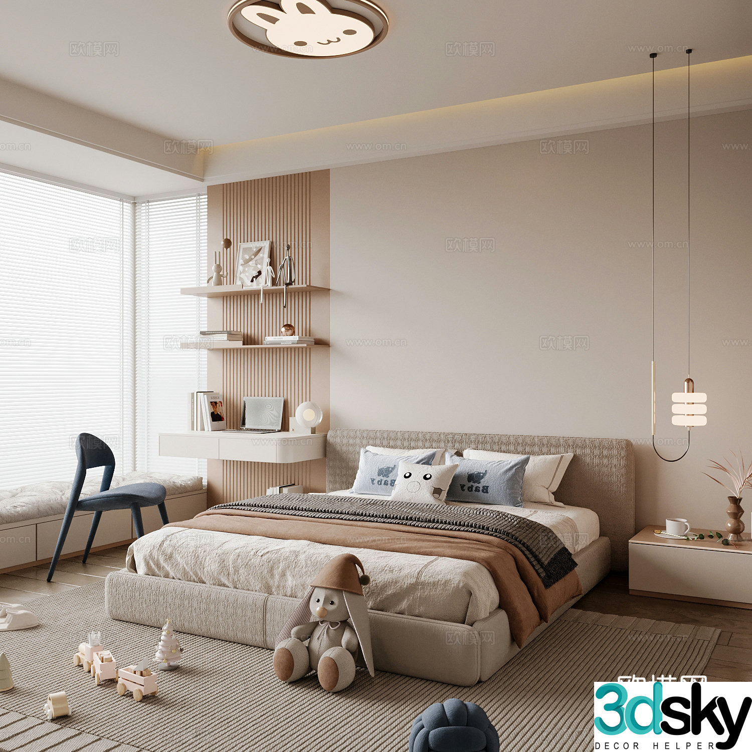 Modern children’s room children’s room 3d model