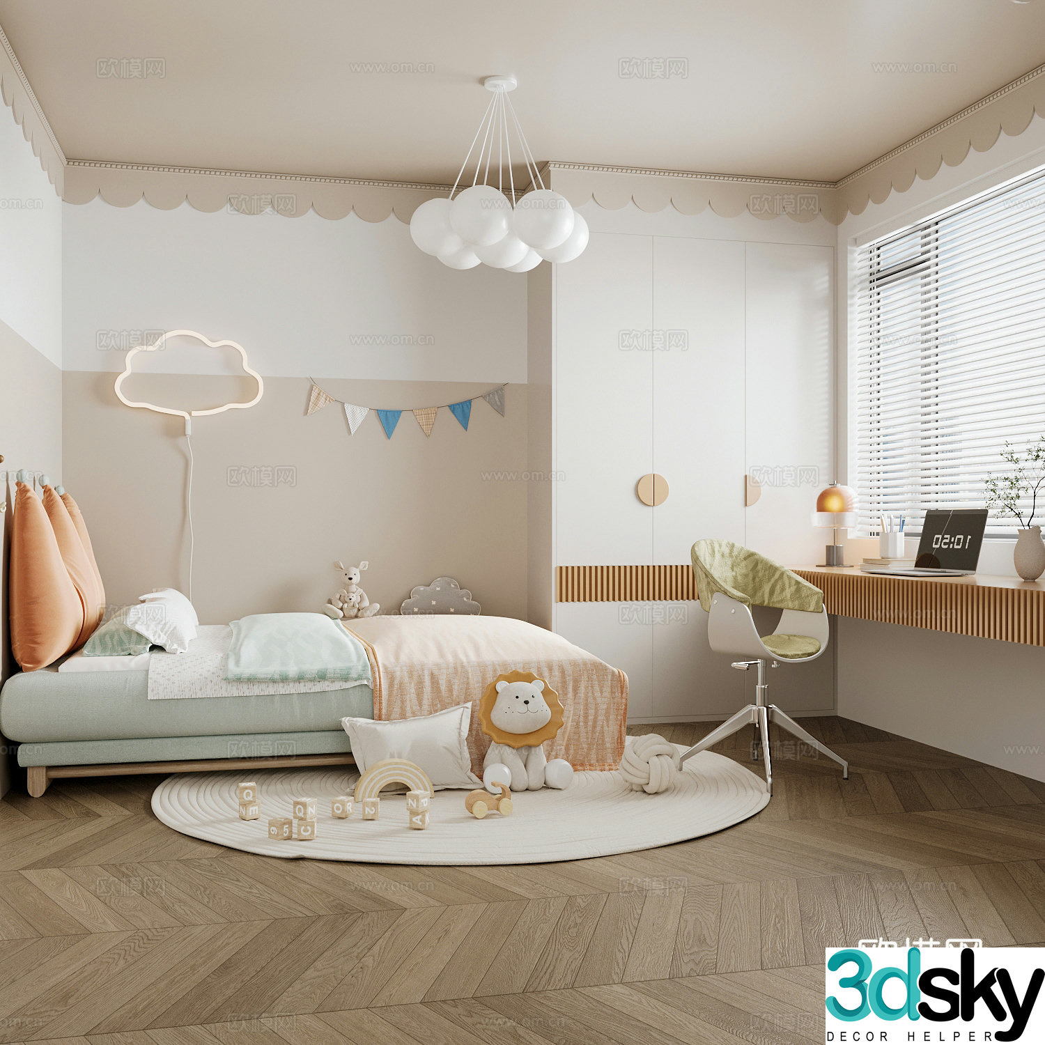 Modern children’s room children’s room 3d model