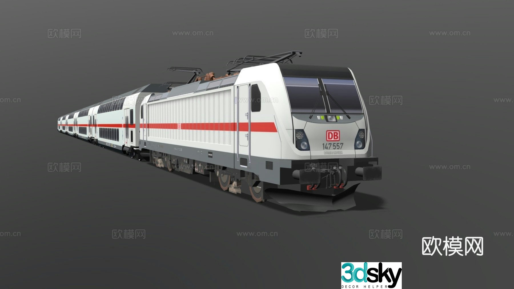 Train High-speed Railway 3D Model