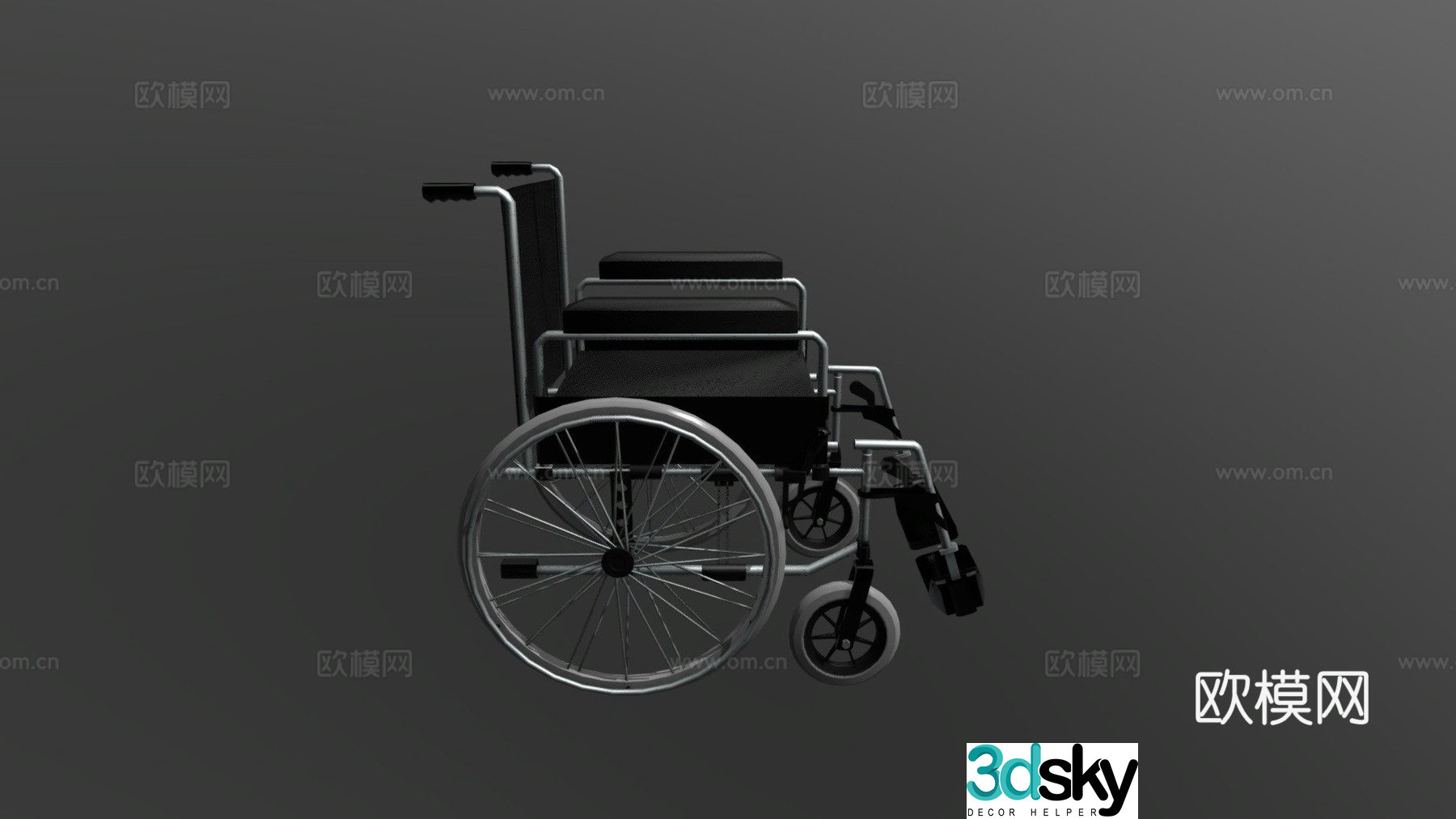 medical equipment wheelchair 3d model