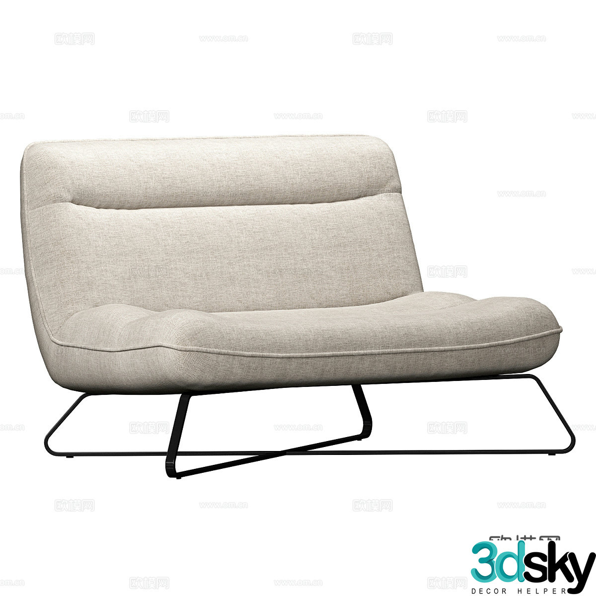 Single sofa leisure sofa 3d model