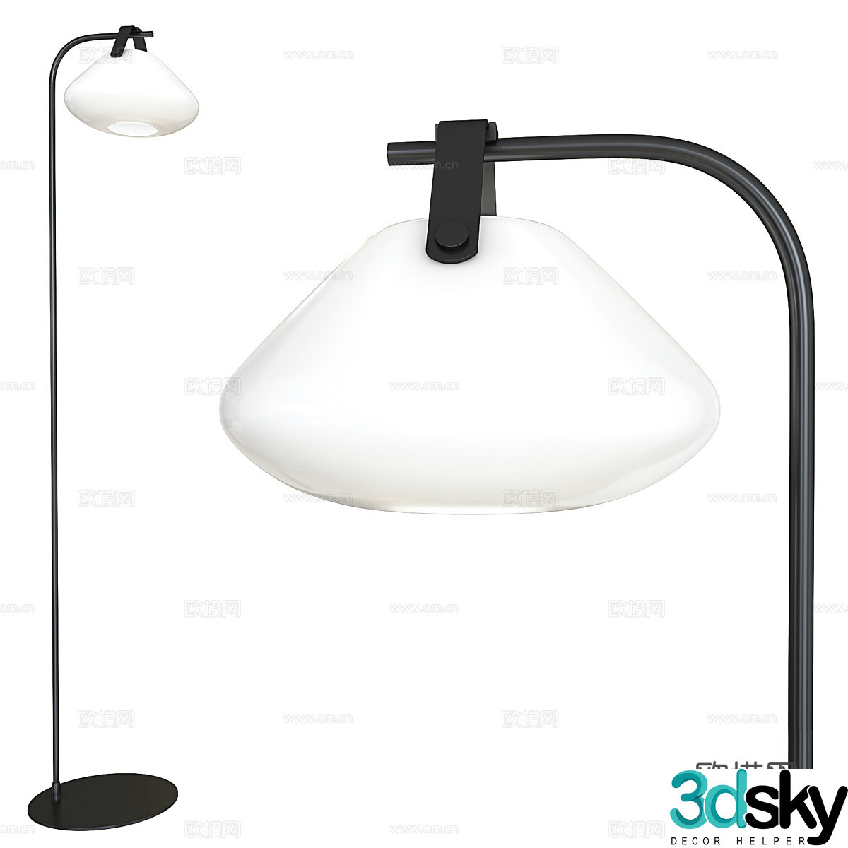 Minimalist floor lamp 3d model