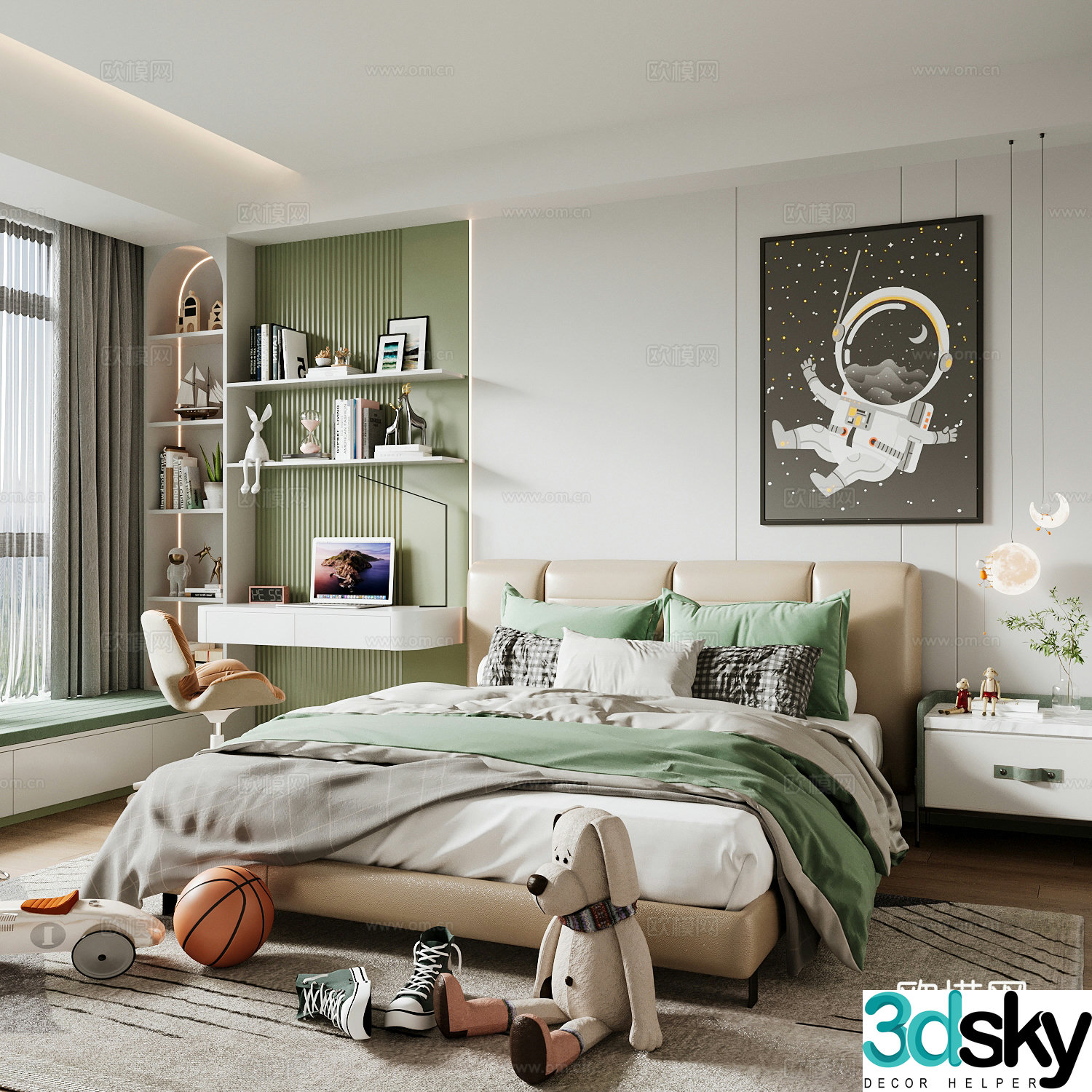 Modern children’s room children’s room 3d model