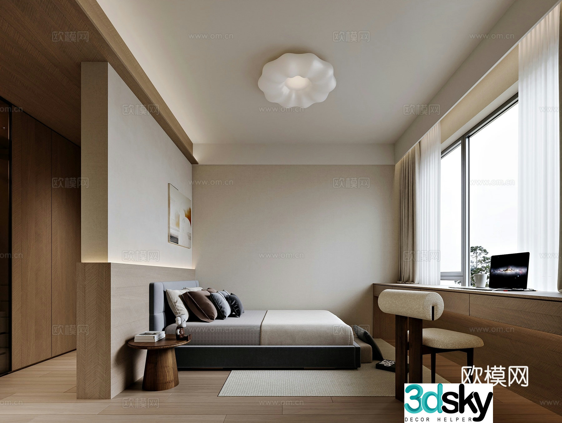 Medieval style bedroom second bedroom 3D model