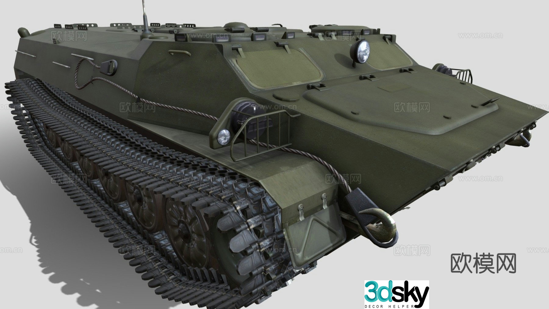 Armored vehicle tracked vehicle tank 3d model