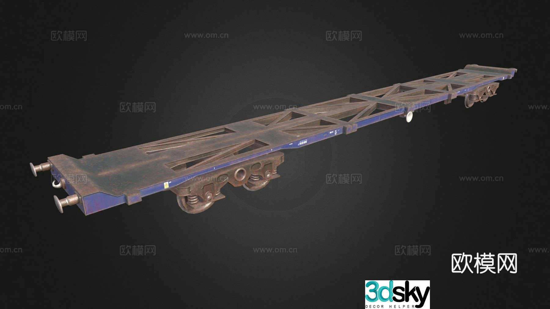 truck chassis 3d model