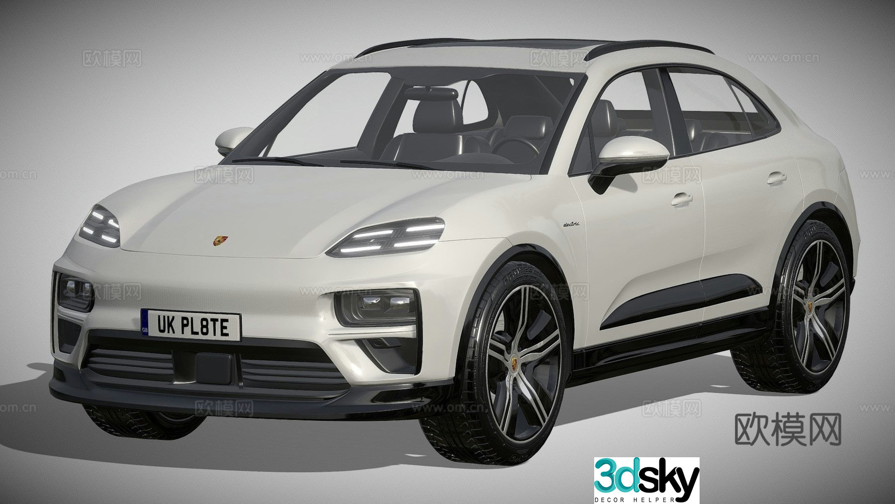 porsche car sedan 3d model