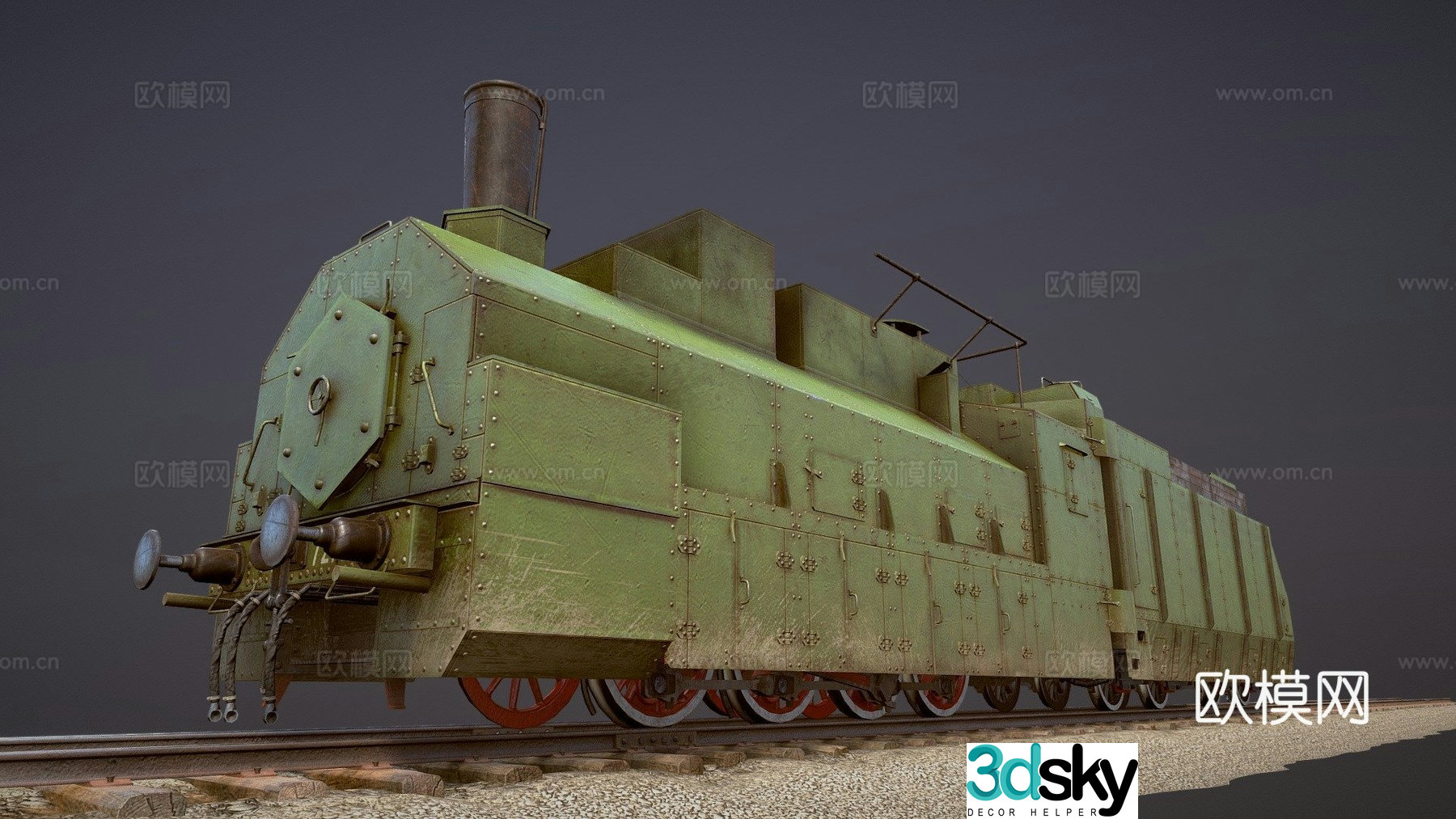 train rail car train 3d model