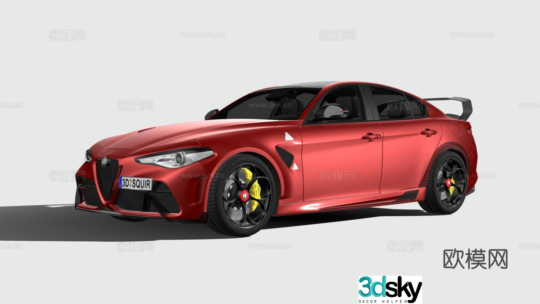 Red car 3d model