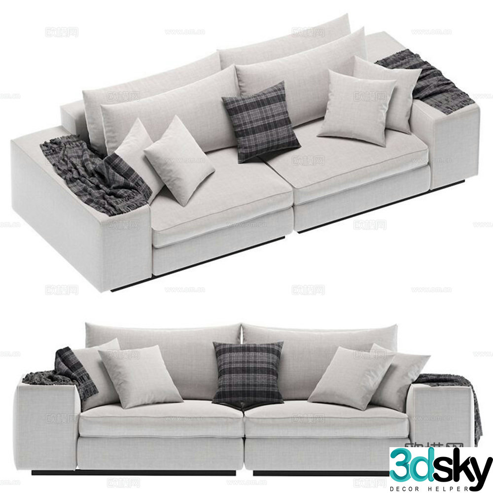 Double sofa 3d model