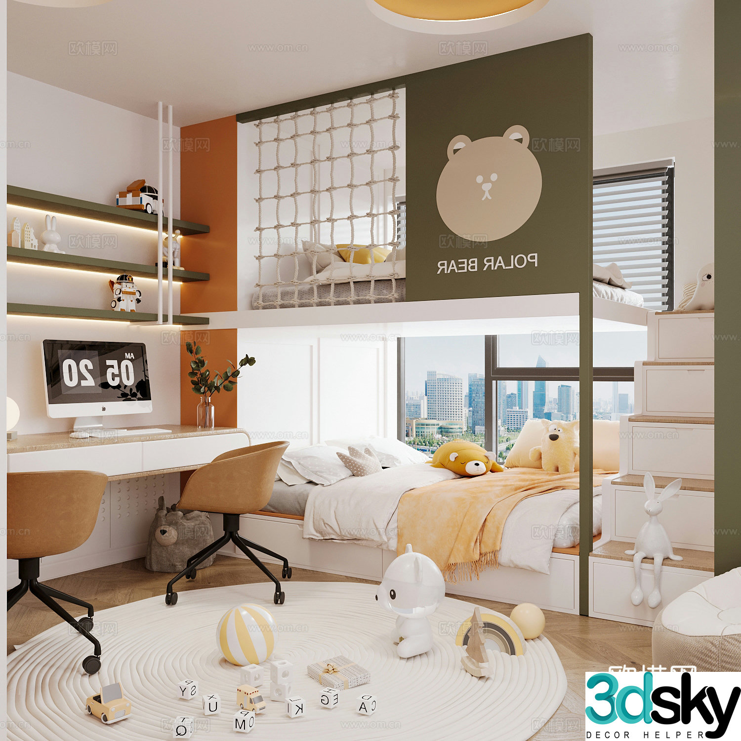 Modern children’s room children’s room 3d model