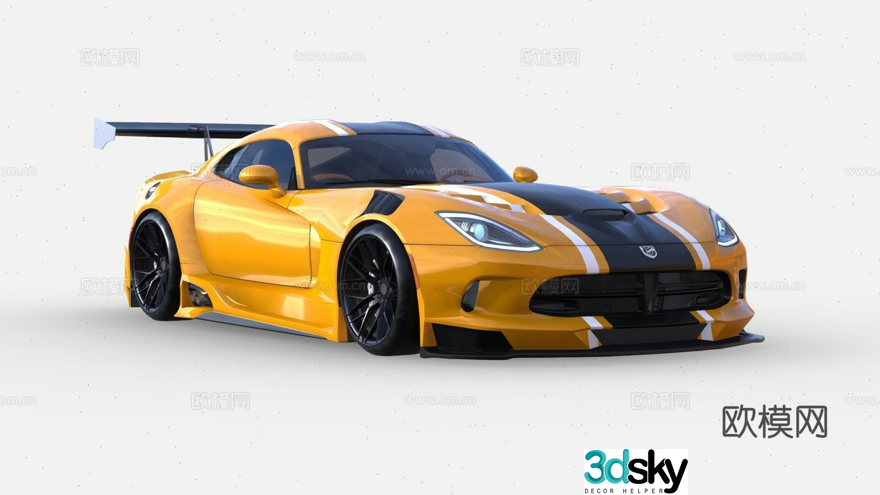 Viper supercar 3d model