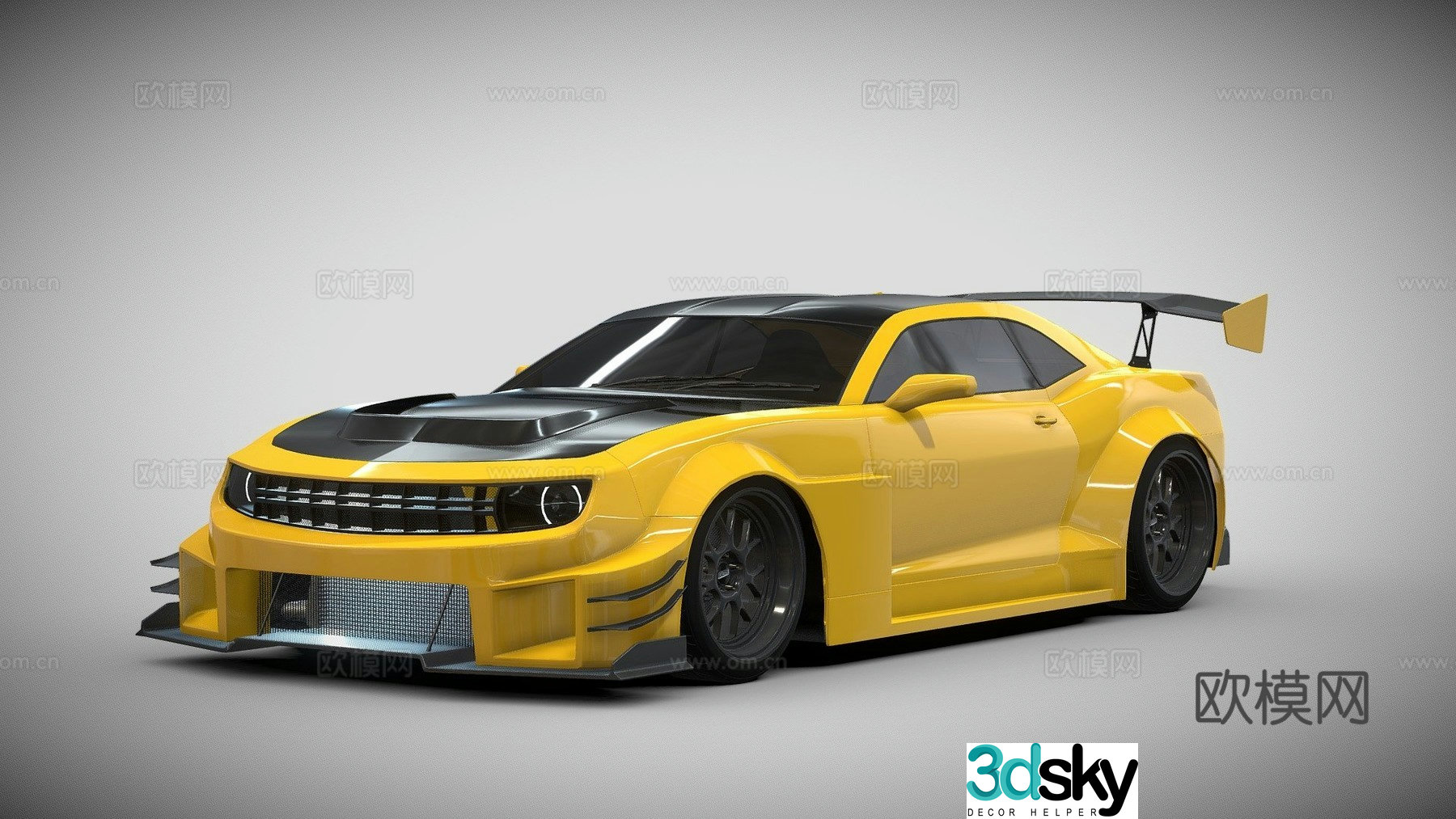 chevrolet car sports car 3d model