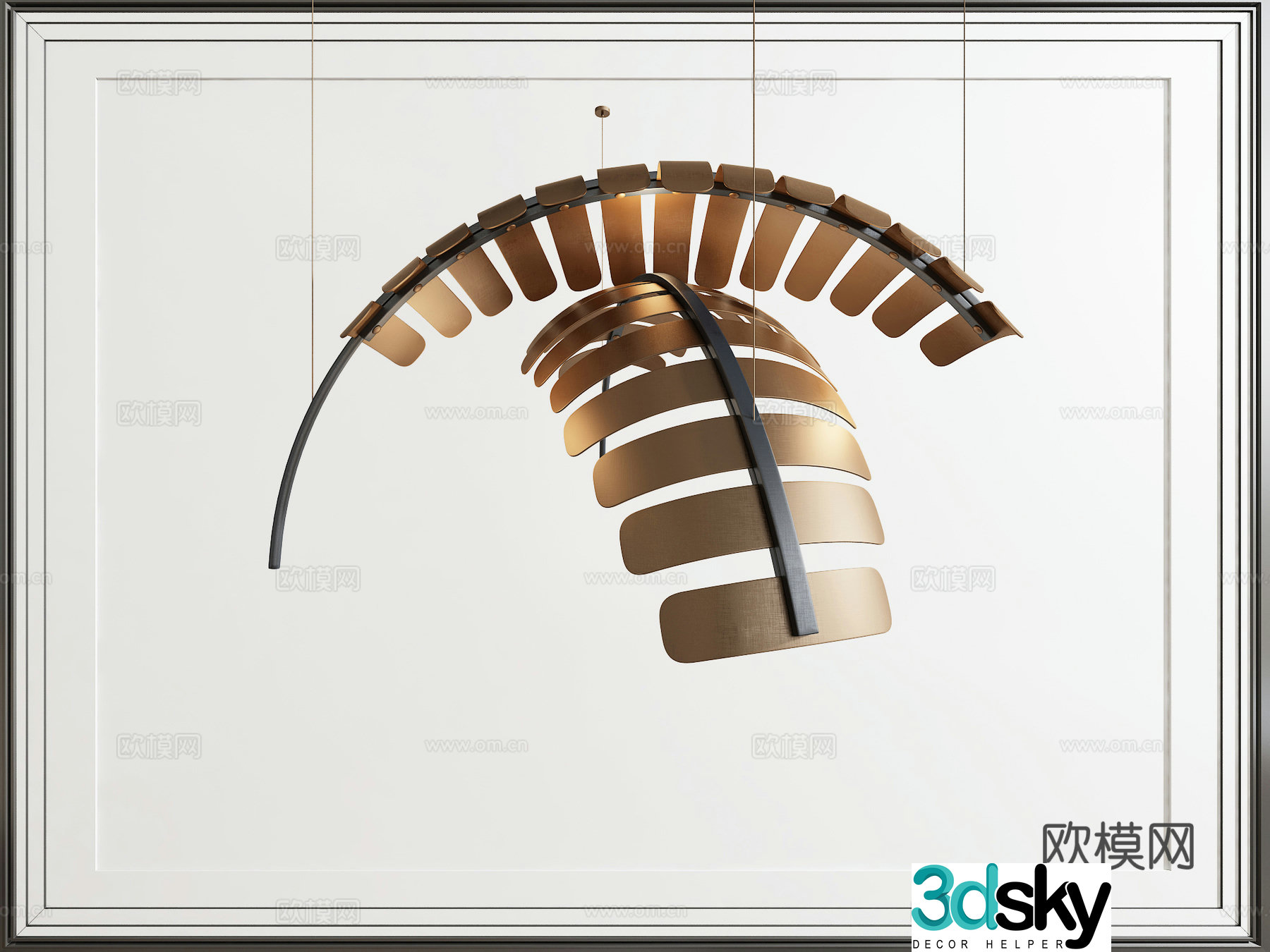 Leaf decorative lamp art lamp 3d model