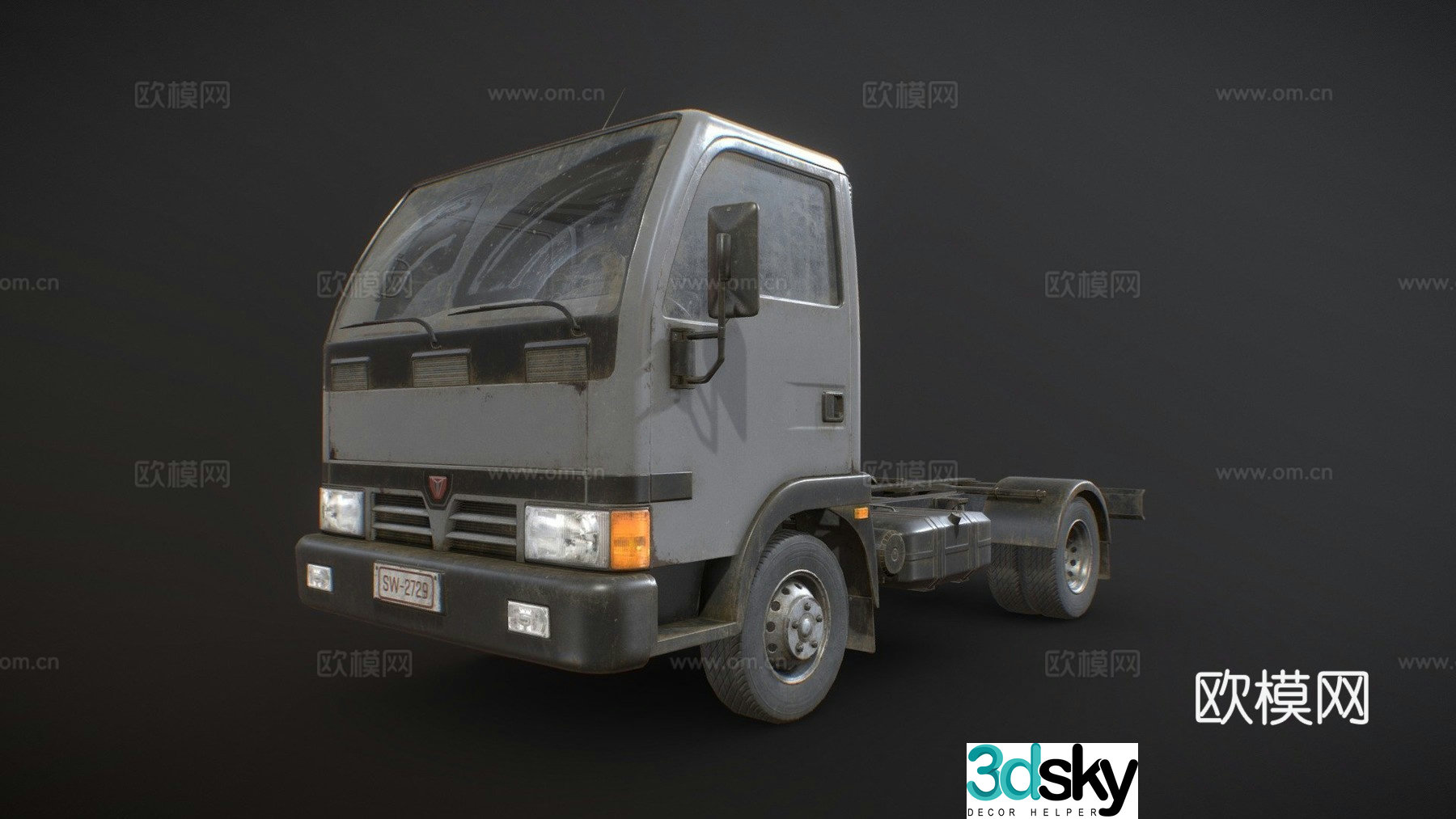 light car transporter truck 3d model