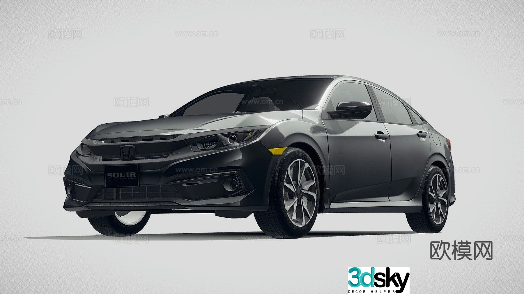 honda civic car sedan 3d model